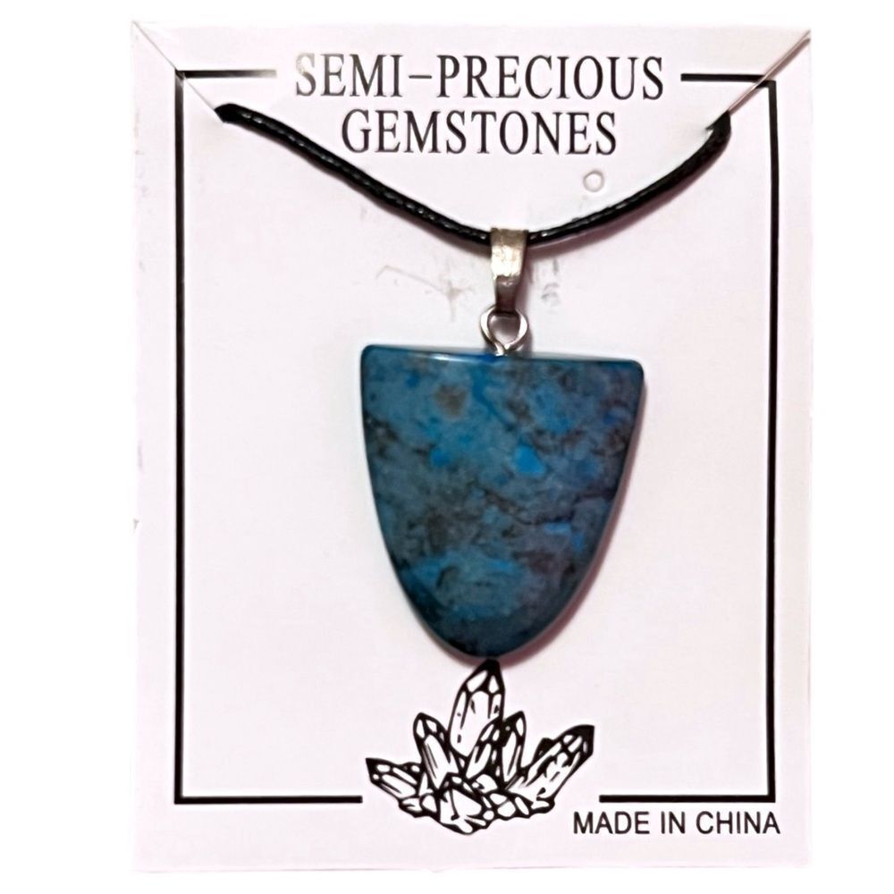 💎2/$30💎 Semi-Precious Gemstone Chrysocolla Pendant Necklace